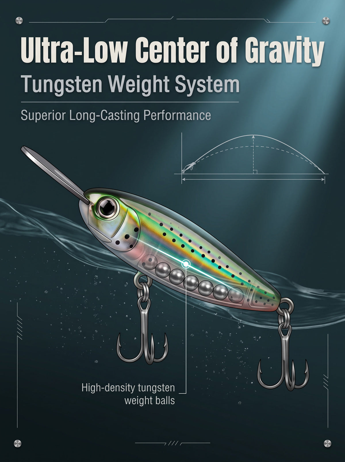 Metal Auto Pencil Sinking Minnow - 3 Swimming Modes 5.5g/15g