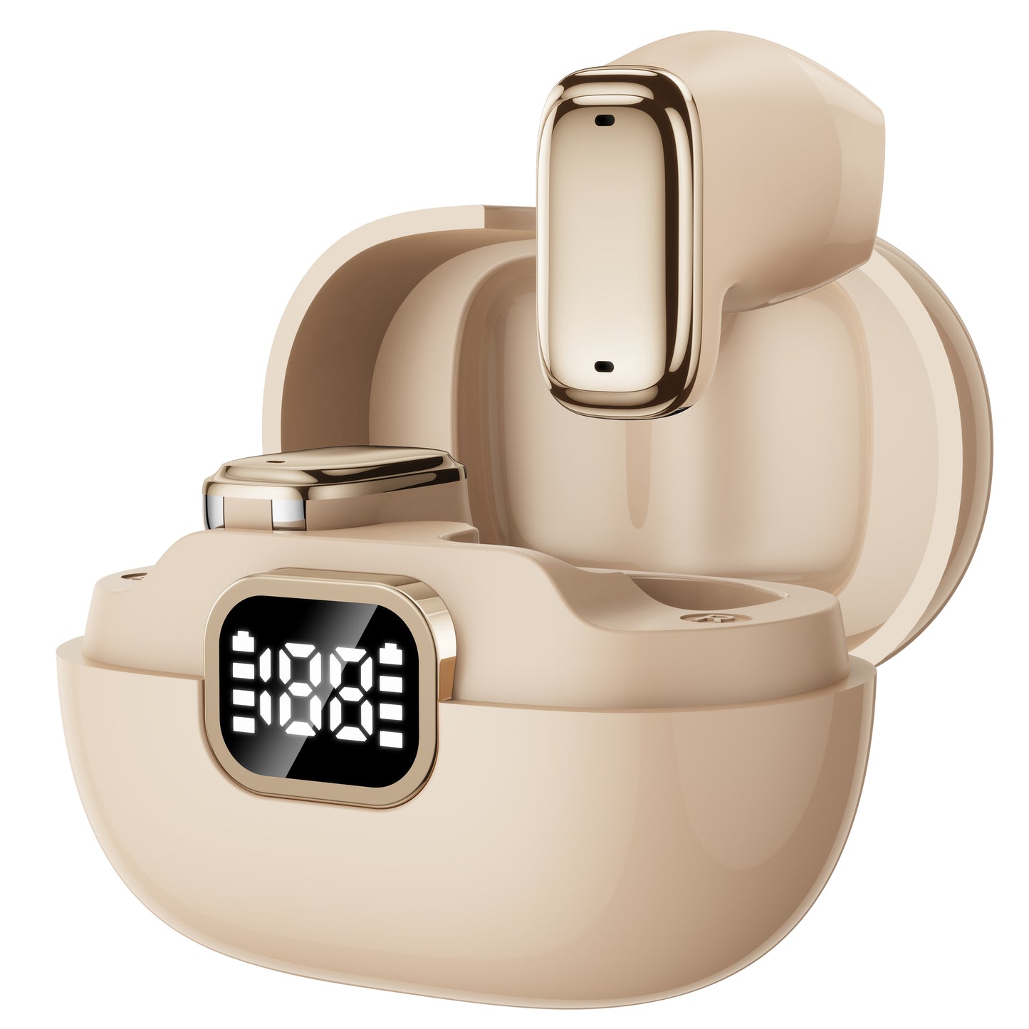 Semi‑In‑Ear TWS Wireless Earbuds with LED Digital Battery Display - IPX4 Water Resistant