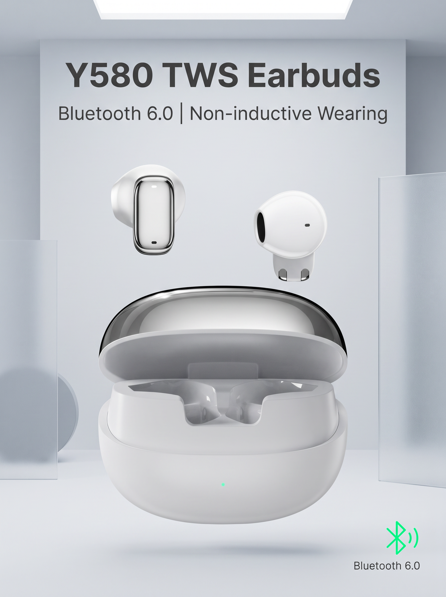 Semi‑In‑Ear TWS Wireless Earbuds - IPX4 Water Resistant Comfort Earphones