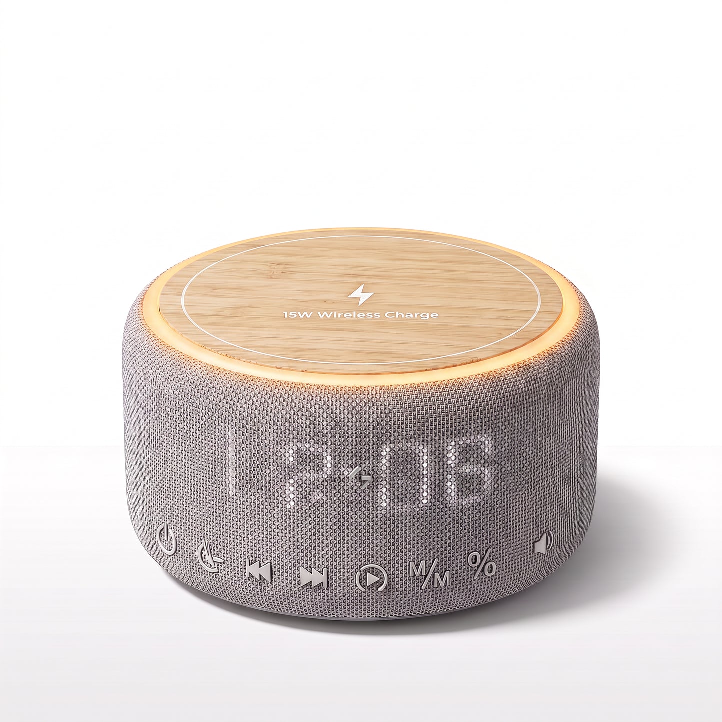 Compact Wireless Charging Bluetooth Speaker with 25 White Noise Tracks