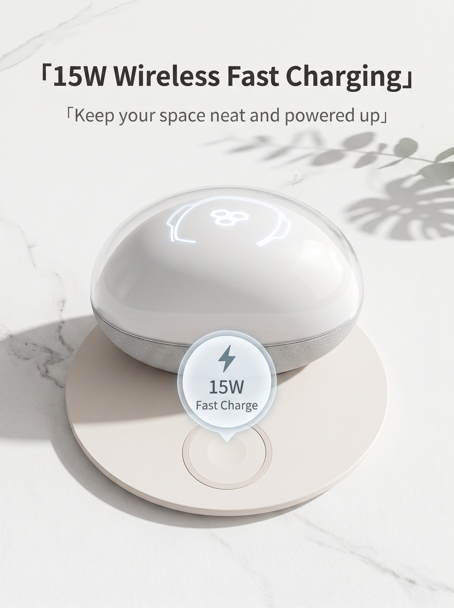 Sunrise Wake-Up Light Bluetooth Speaker with Wireless Charging Station