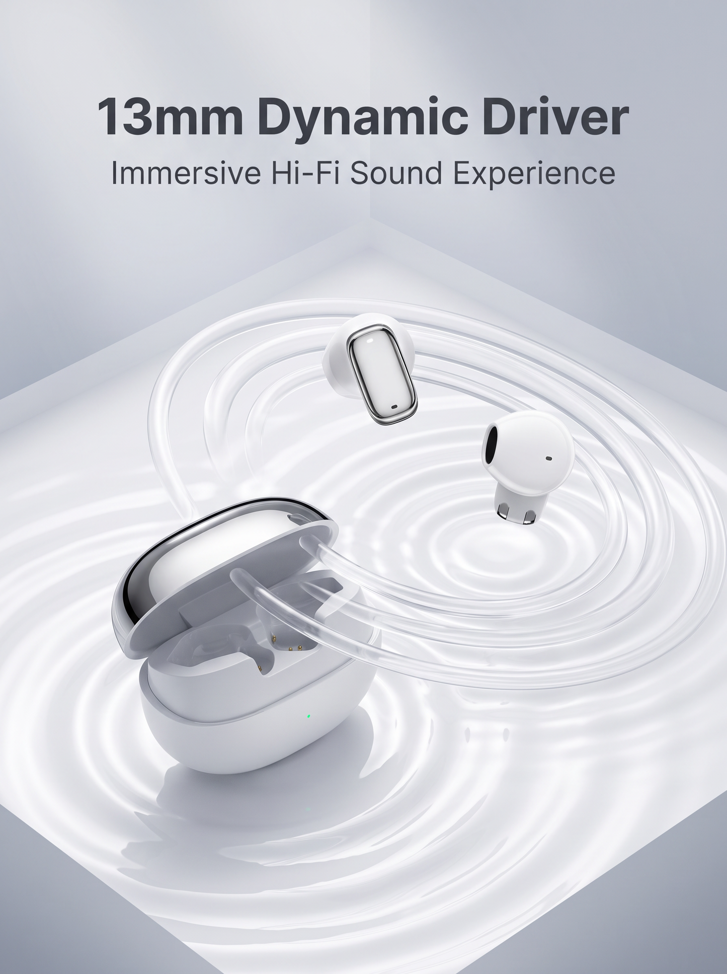 Semi‑In‑Ear TWS Wireless Earbuds - IPX4 Water Resistant Comfort Earphones