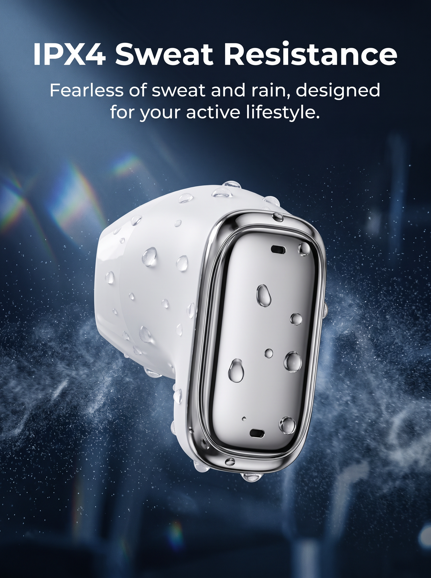 Semi‑In‑Ear TWS Wireless Earbuds‑Square Transparent Window with LED Digital Battery Display, IPX4