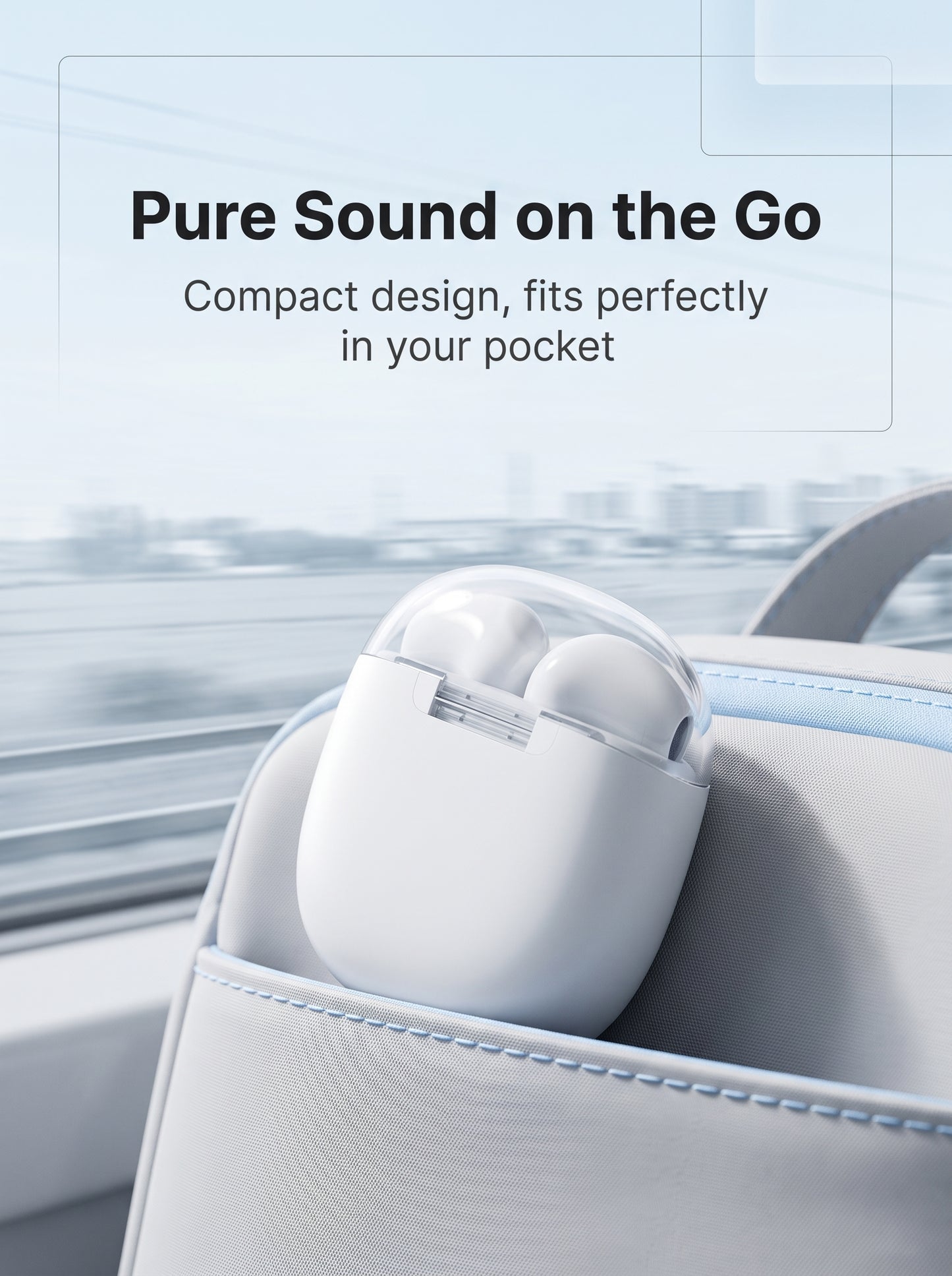 LR86 Waterdrop TWS Earbuds - Curved Design with LED Display