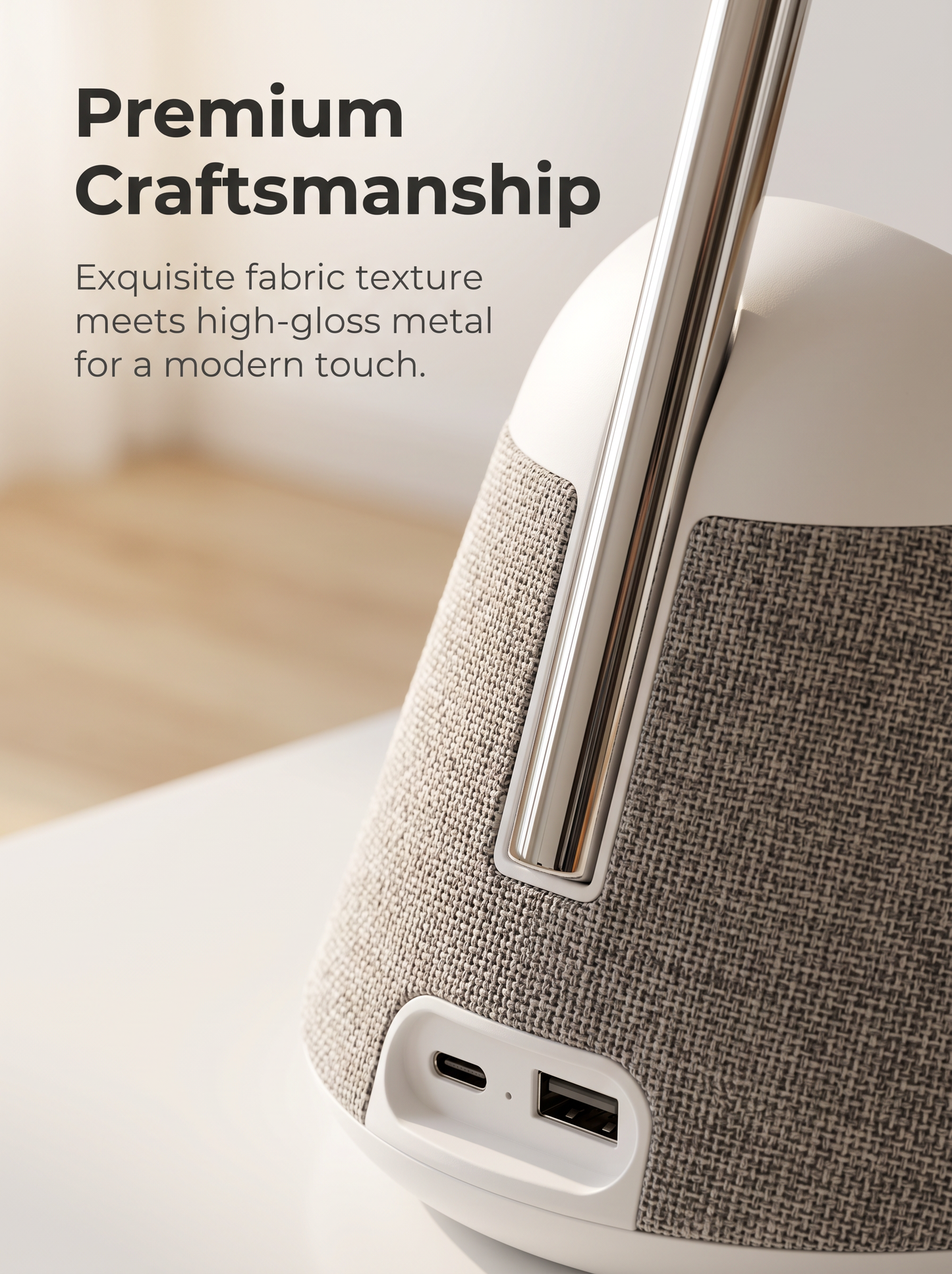 Vanity Mirror Bluetooth Speaker with Wireless Charging & 3-Color Touch Light