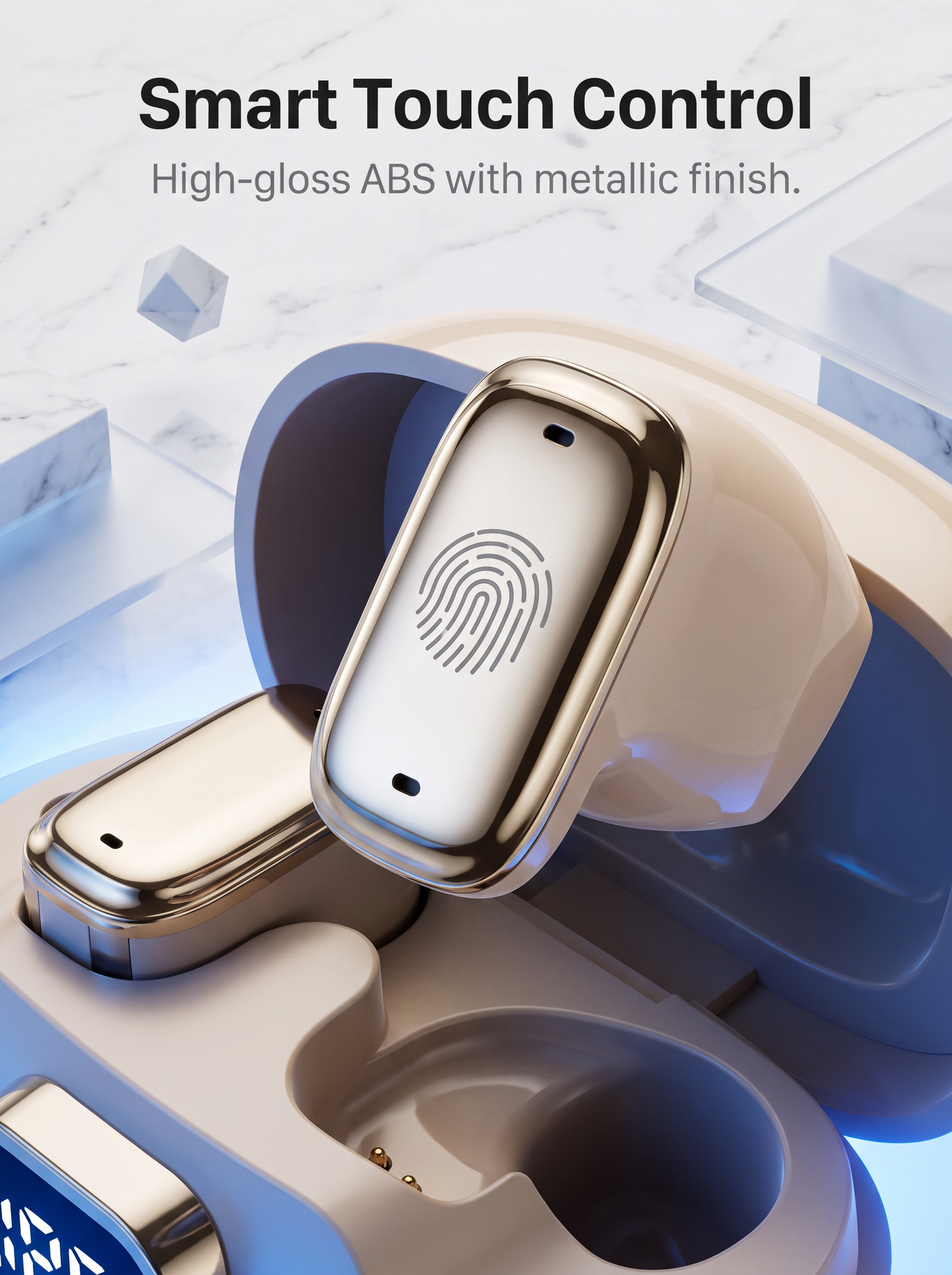 Semi‑In‑Ear TWS Wireless Earbuds with LED Digital Battery Display - IPX4 Water Resistant