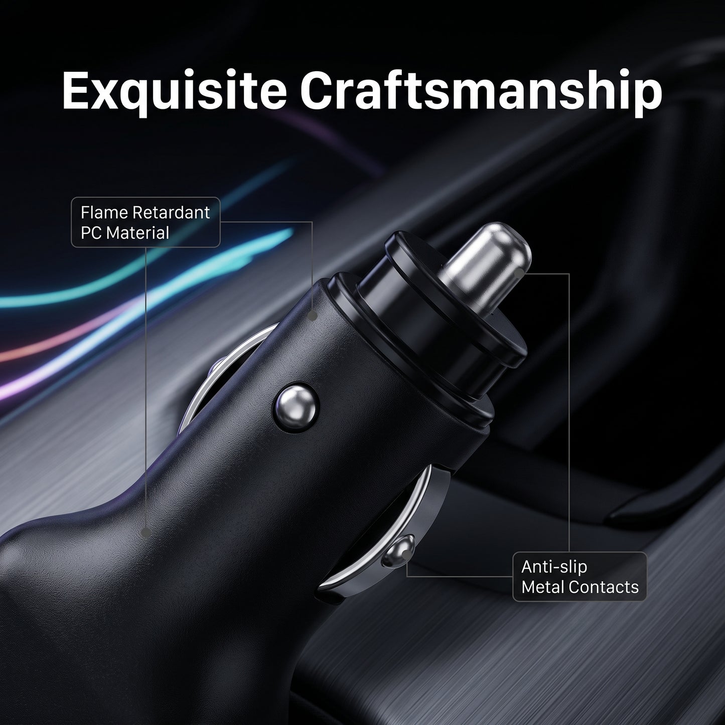 NX-07 Retractable Car Charger - 36W PD Fast Charge