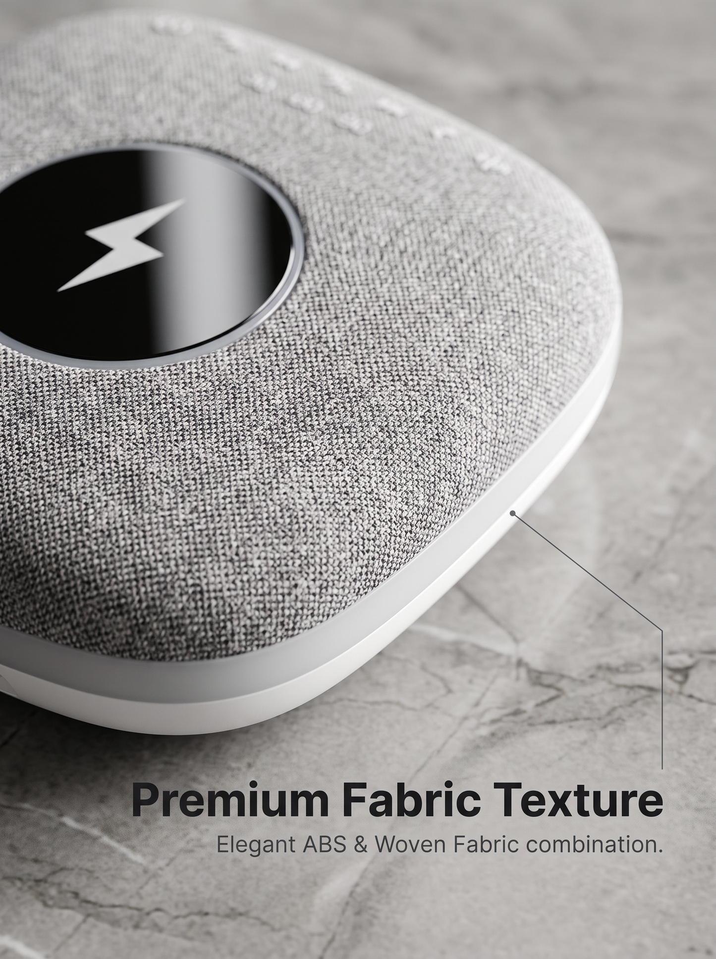 Ambient LED Bluetooth Speaker with Wireless Charging & White Noise