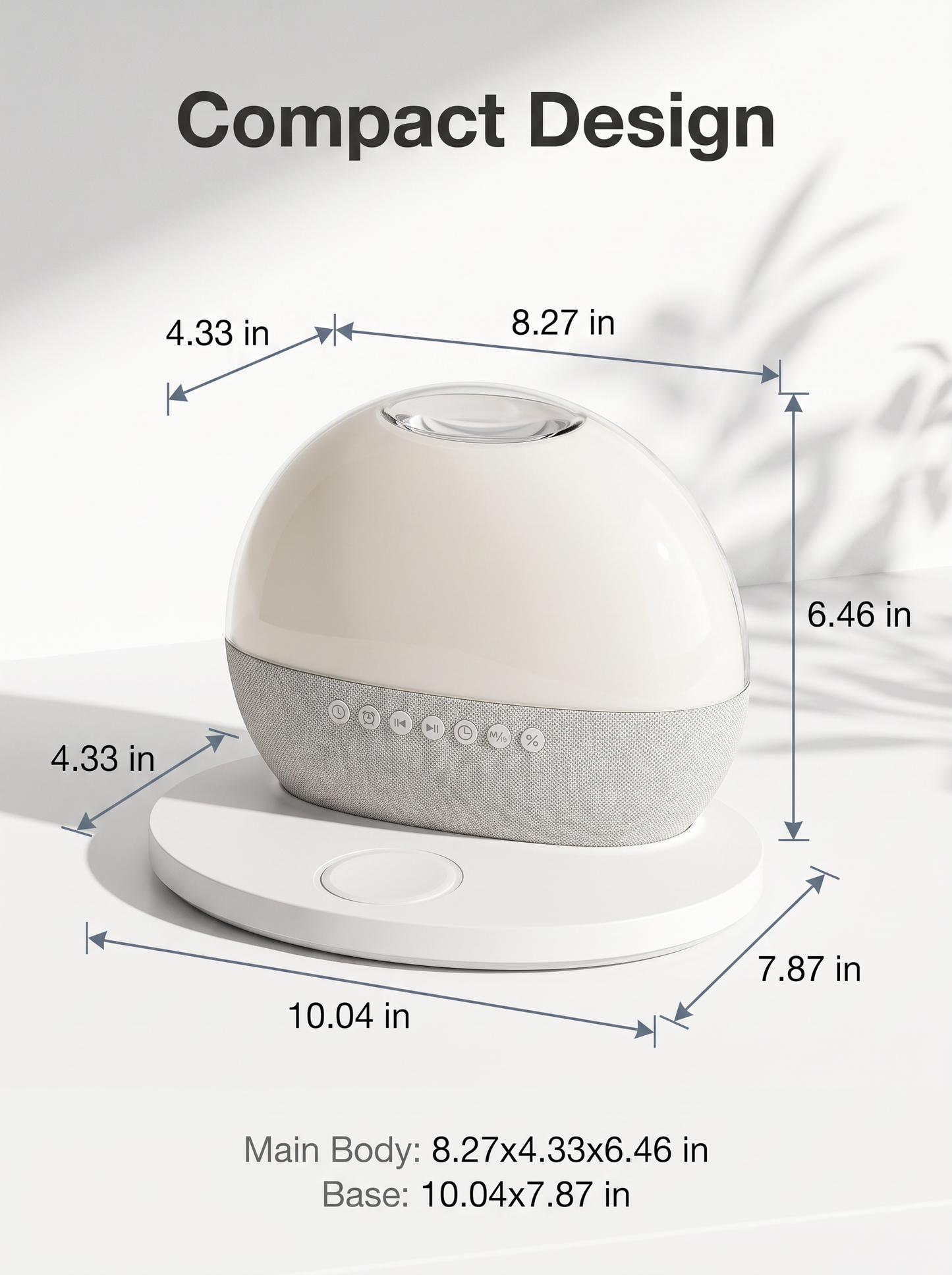 Sunrise Wake-Up Light Bluetooth Speaker with Wireless Charging Station