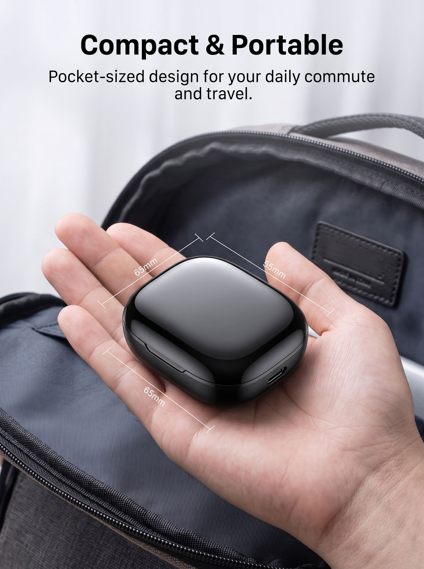 Open‑Ear Hanging TWS Wireless Earbuds - IPX4 Water Resistant Comfort Fit Earphones
