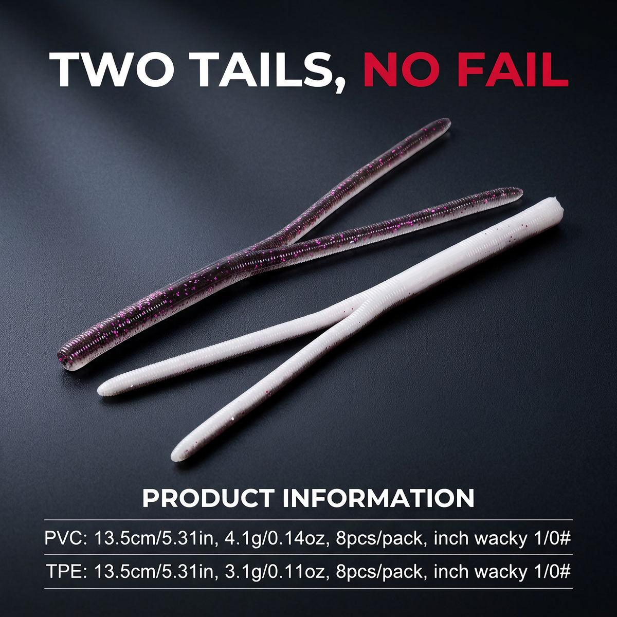 Double Tail Stick Worm Soft Bait