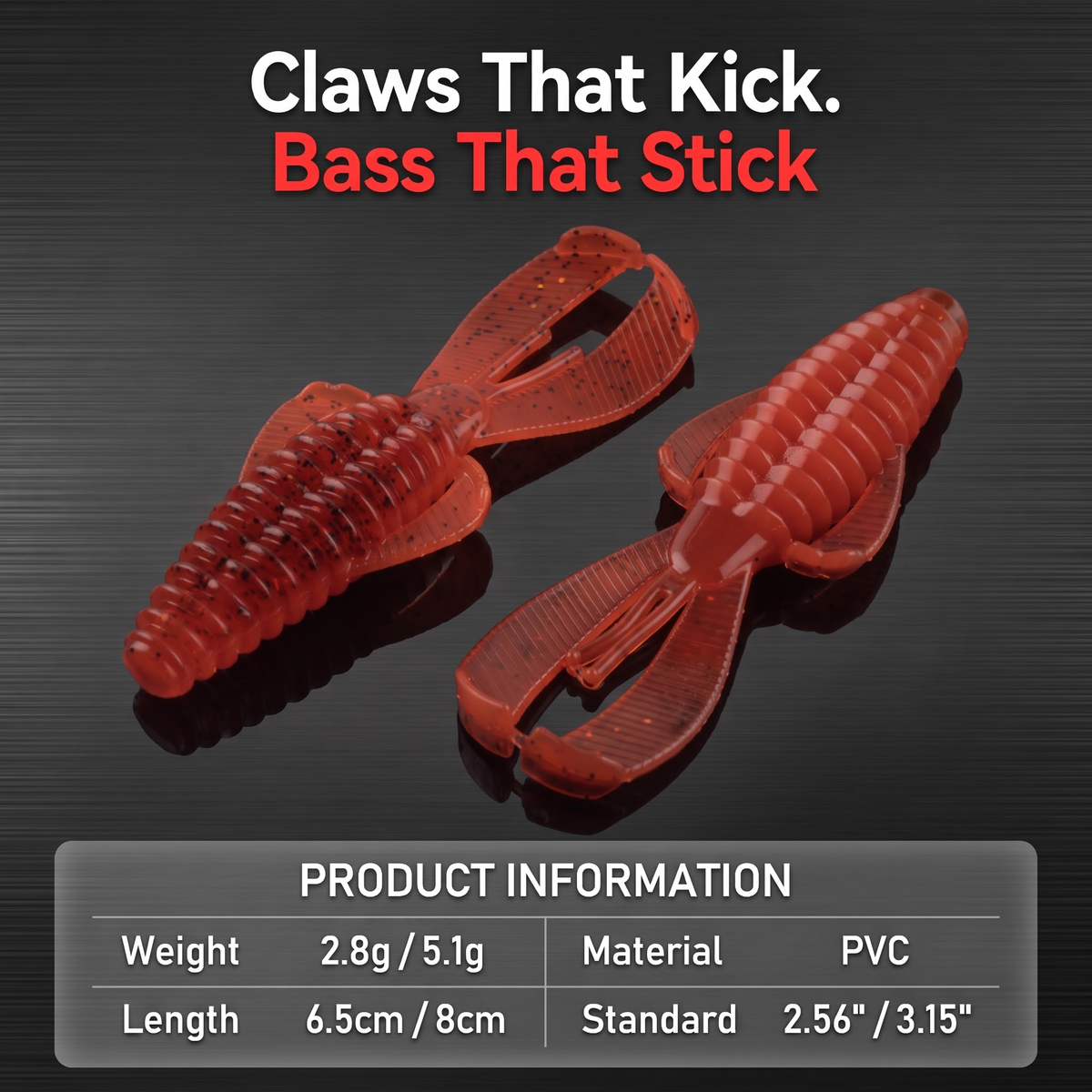Obstacle Crawfish Soft Bait - Texas Rig Crawfish Lure