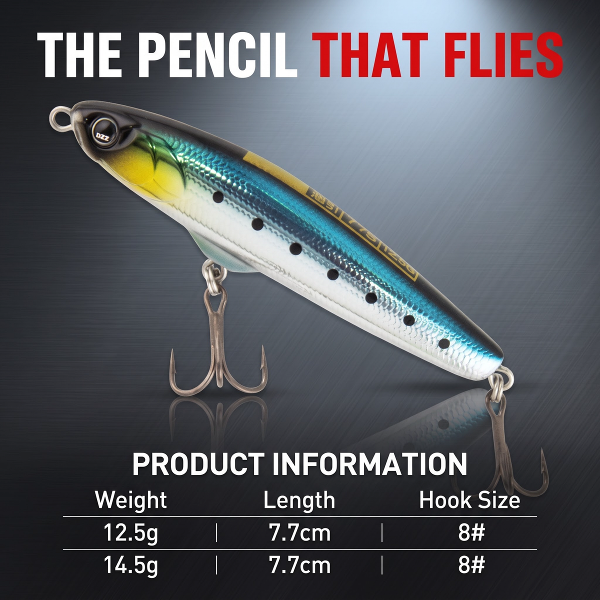 Pilot Sinking Pencil 77S - Long Cast Sinking Pencil Lure