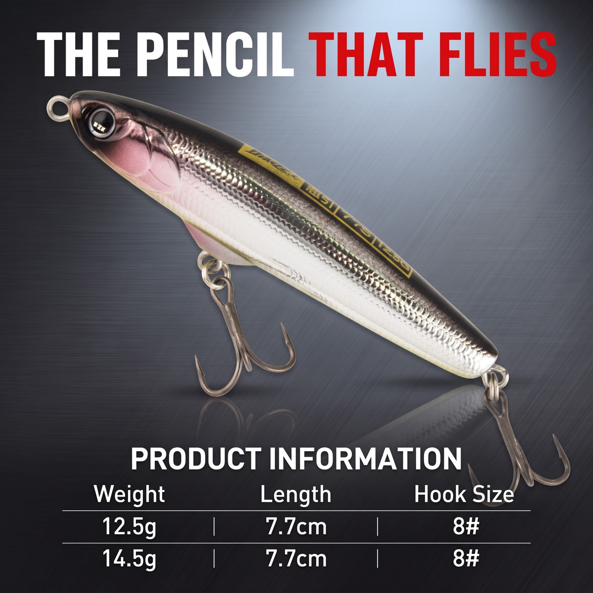 Pilot Sinking Pencil 77S - Long Cast Sinking Pencil Lure