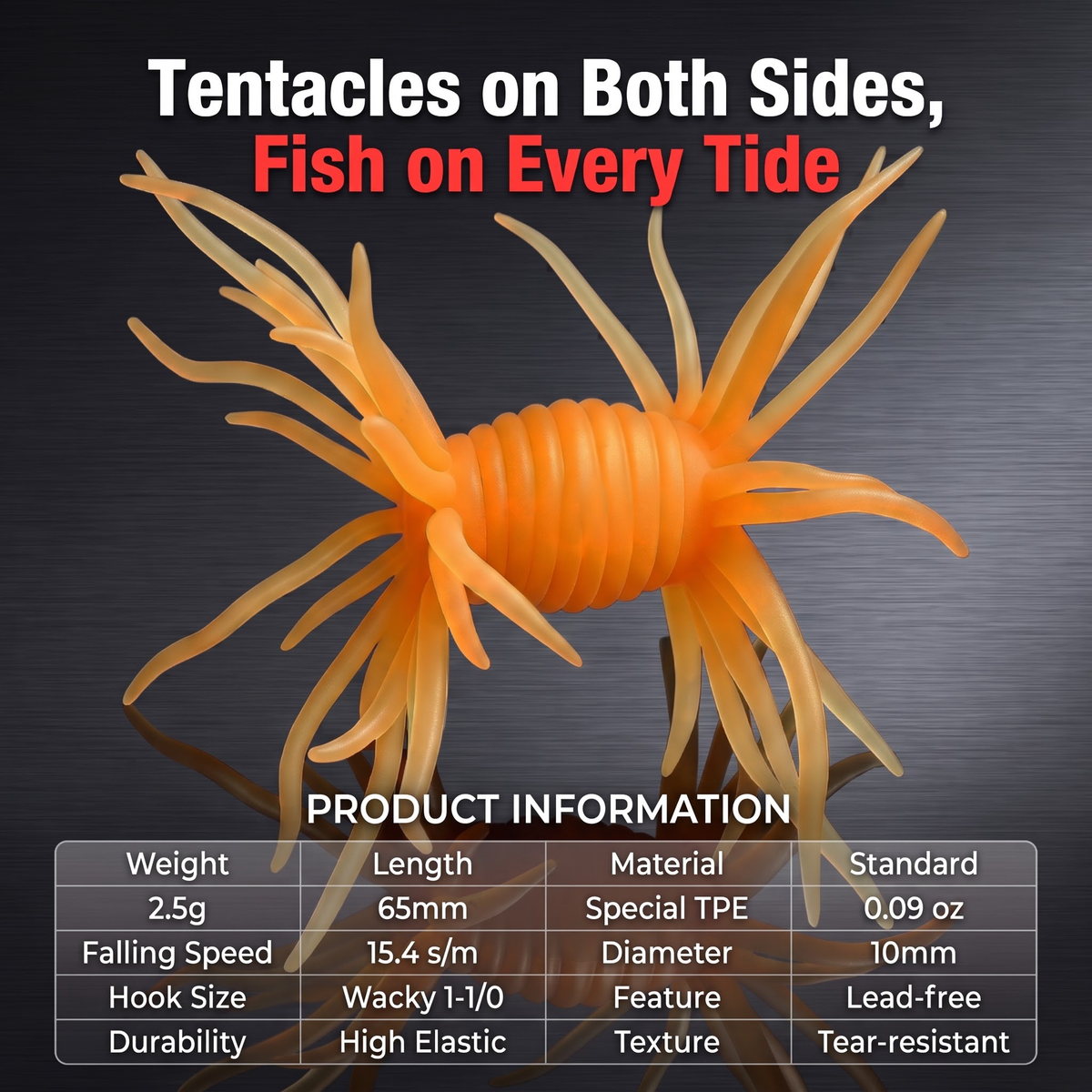 Tentacle Monster Dual-Tentacle Soft Bait | 4pc/pack | Lemon Scent + Amino Acid