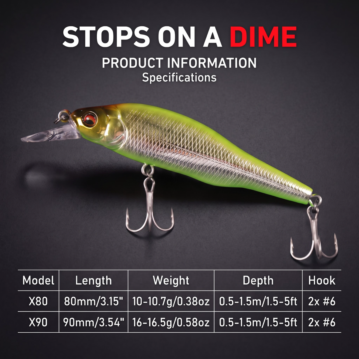 Leurre de type Minnow Flottant & Suspendu - Jerkbait à longue distance avec système de transfert de poids