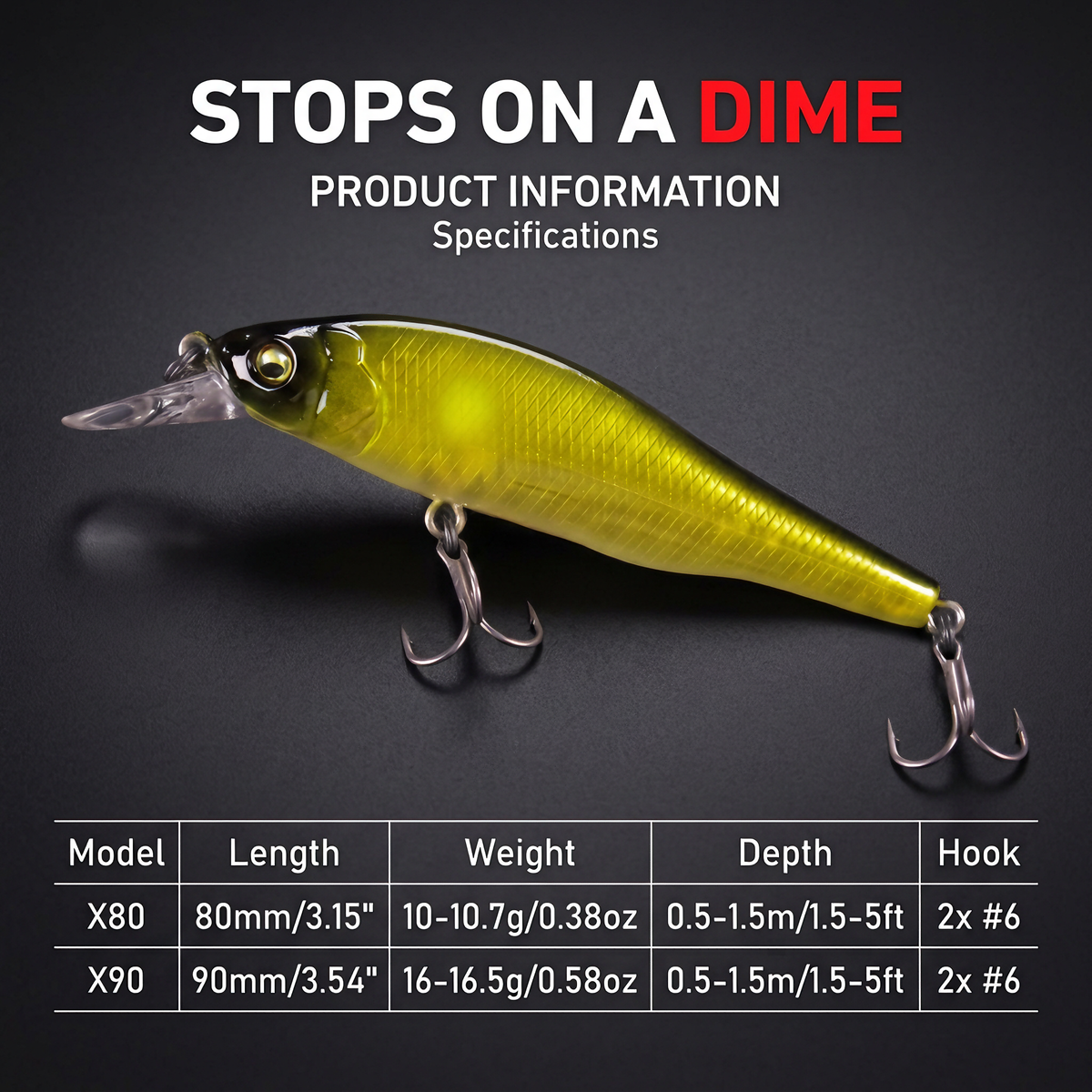 Leurre de type Minnow Flottant & Suspendu - Jerkbait à longue distance avec système de transfert de poids