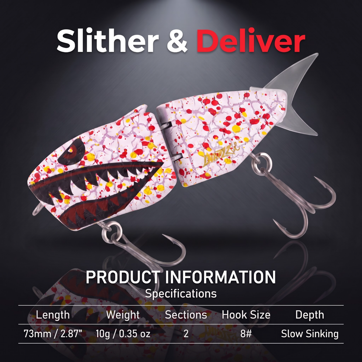 Pig Shark Jointed Swimbait — Sinking 2-Section Fishing Lure