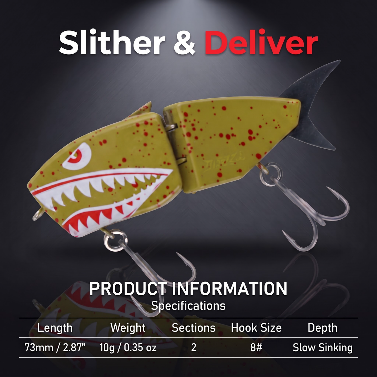 Pig Shark Jointed Swimbait — Sinking 2-Section Fishing Lure