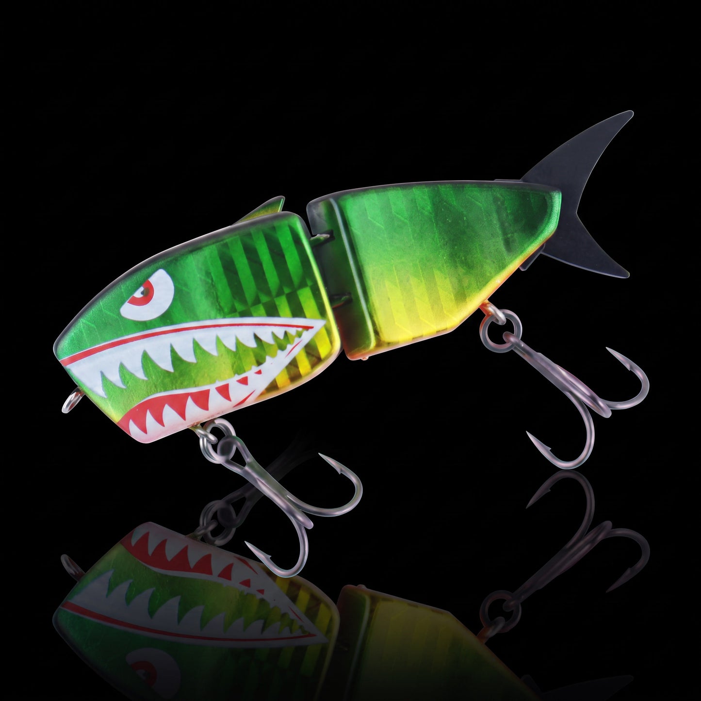 Pig Shark Jointed Swimbait — Sinking 2-Section Fishing Lure | Mustad Hooks