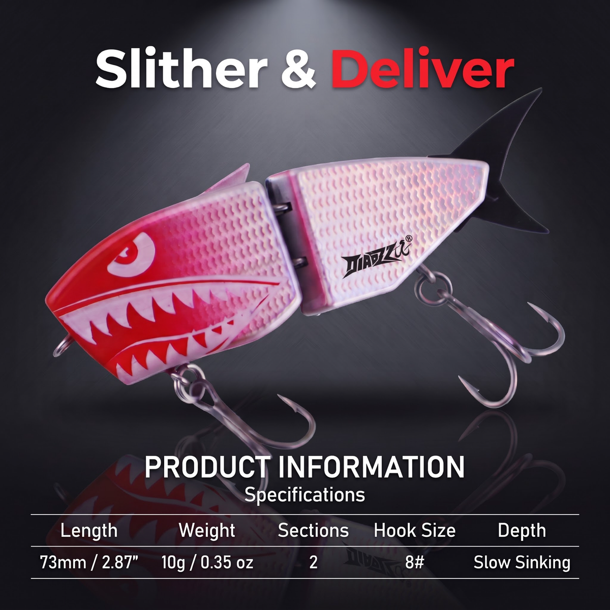 Pig Shark Jointed Swimbait — Sinking 2-Section Fishing Lure