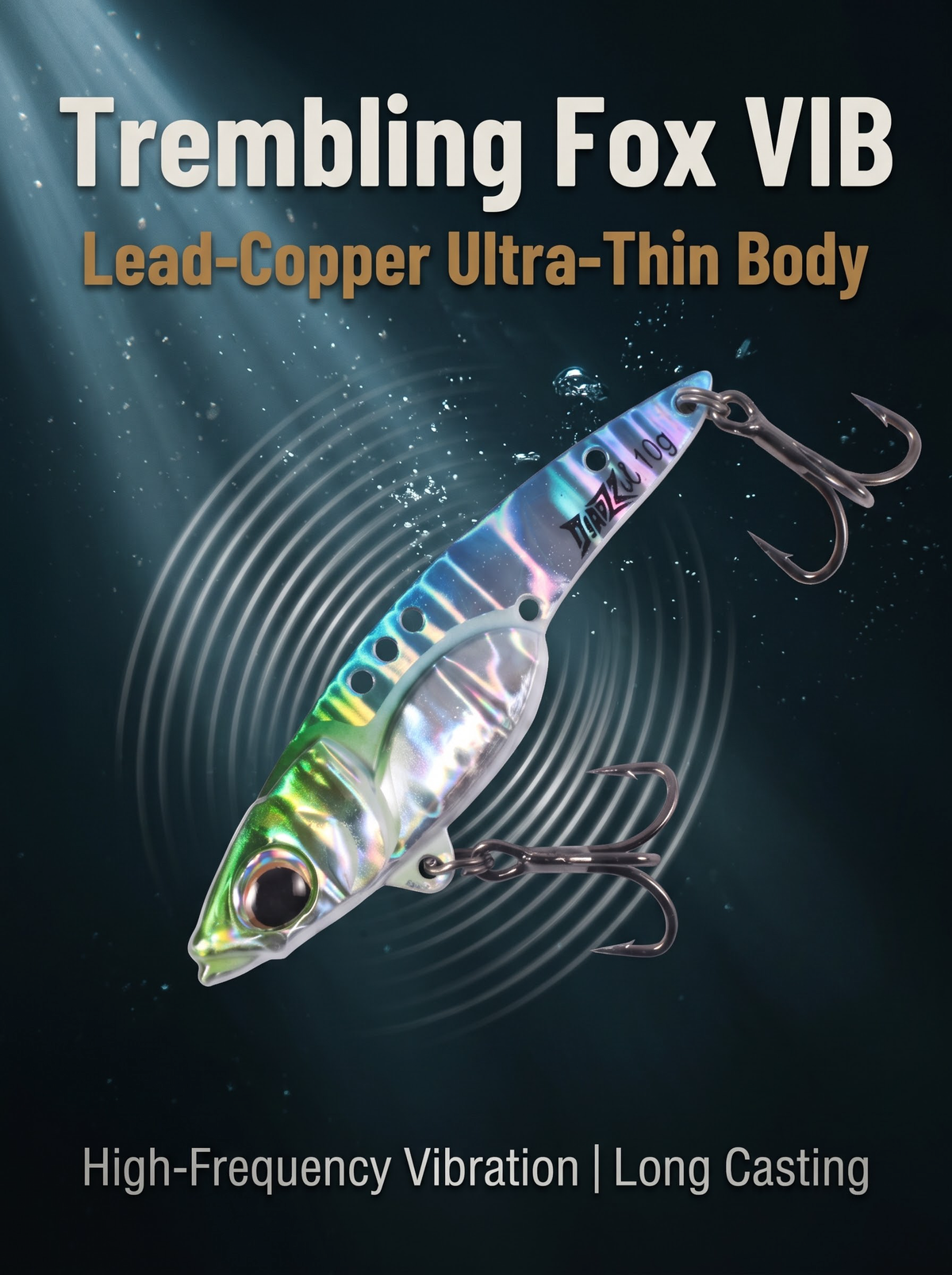 Trembling Fox — Lead-Copper Ultralong Cast Metal VIB | 5 Sizes