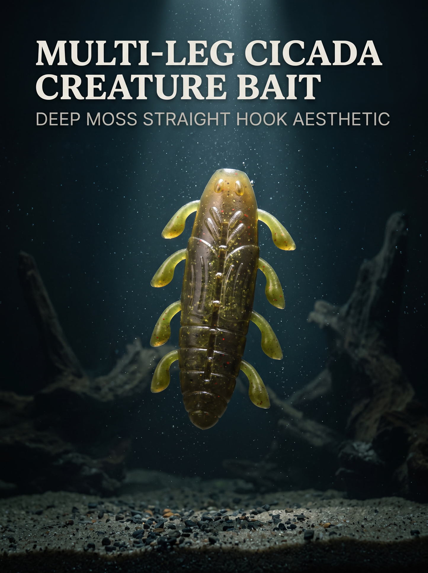 Cicada Multi-Leg Creature Bait — Salted Sinking Soft Plastic | 3 Sizes