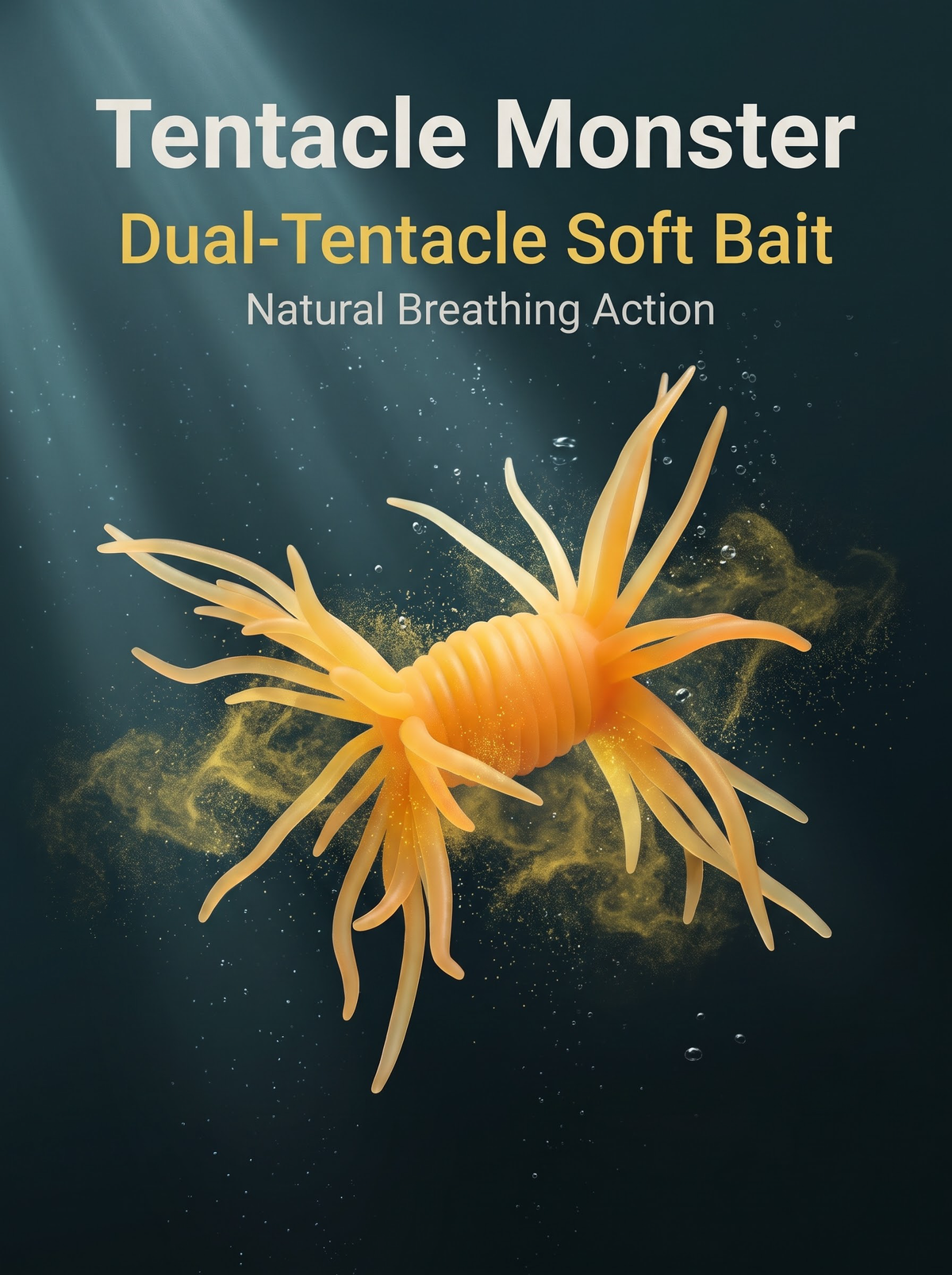Tentacle Monster Dual-Tentacle Soft Bait | 4pc/pack | Lemon Scent + Amino Acid
