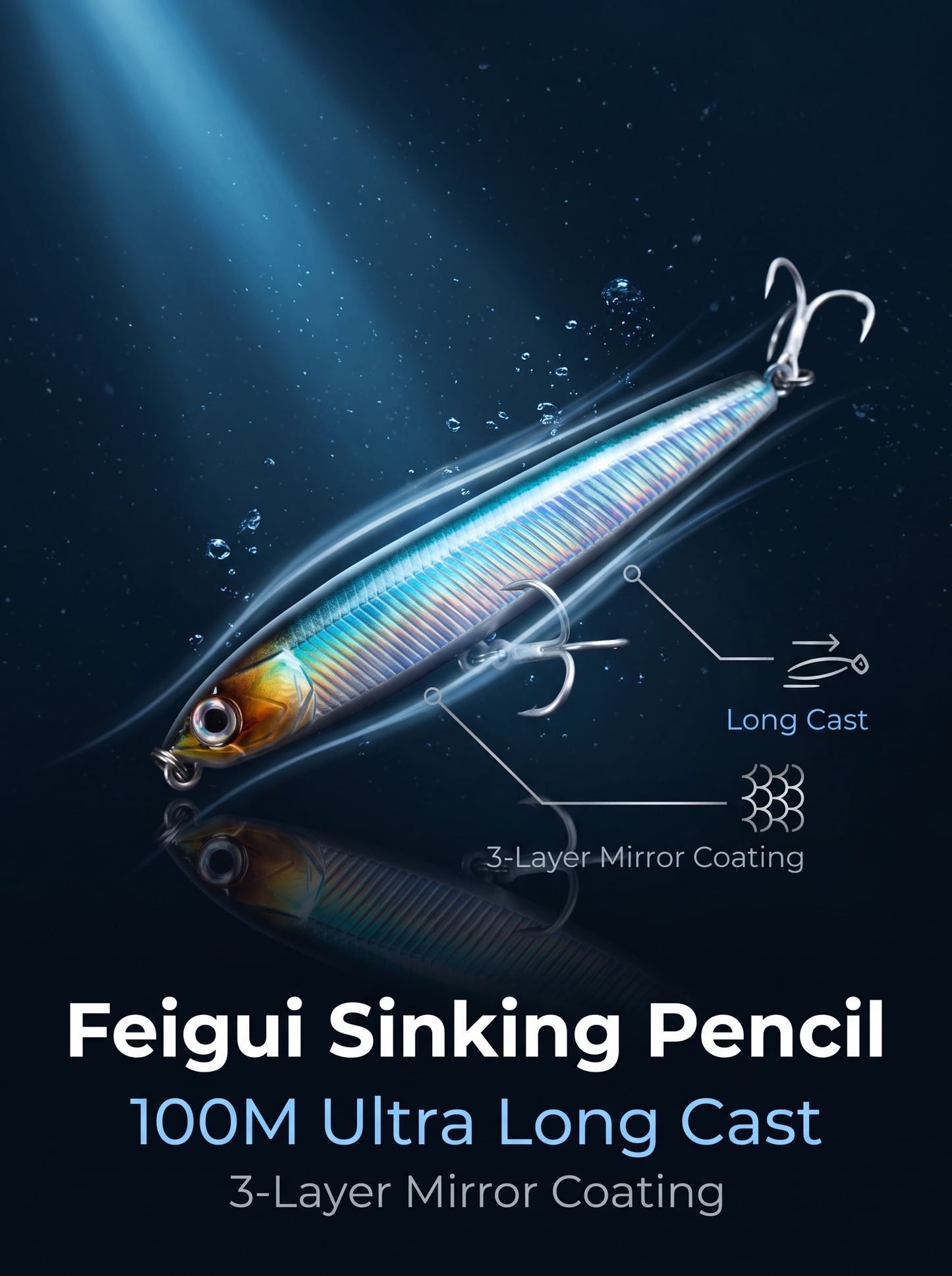 Sinking Pencil - 100m Long Cast Wobbling Bait 10g-24g
