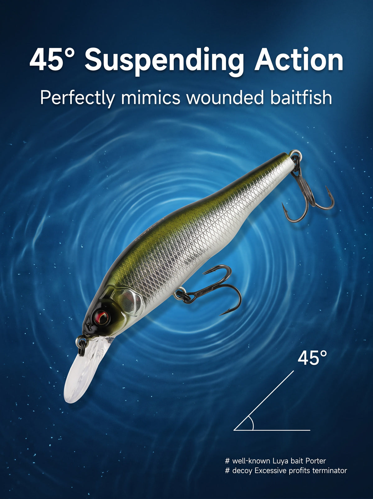 Suspending & Floating Minnow Lure - Long Casting Jerkbait Weight Transfer System