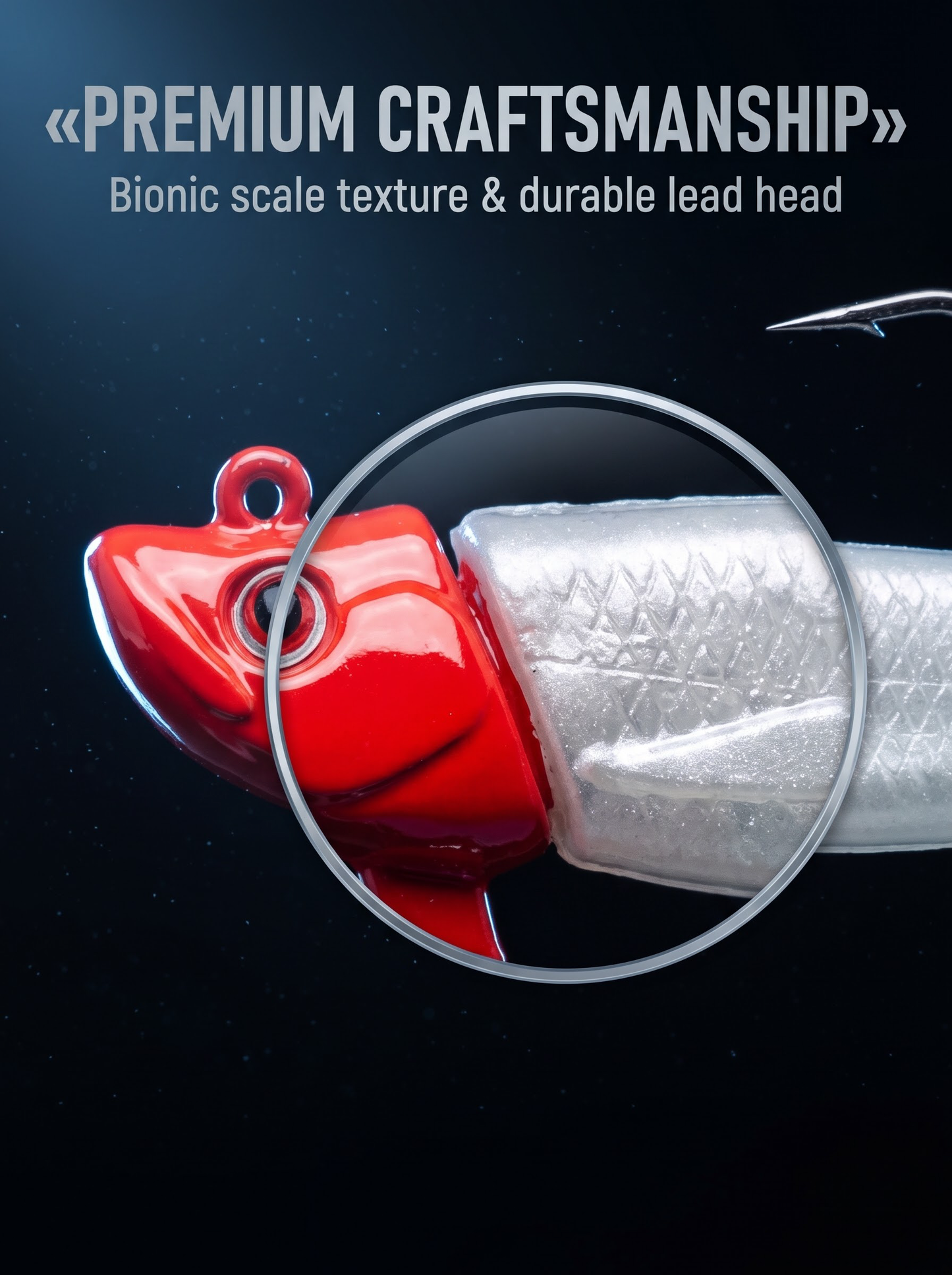 Jighead Swimbait Kit - Sharp Point Lead Head + Soft Bait 15.8g-27.5g