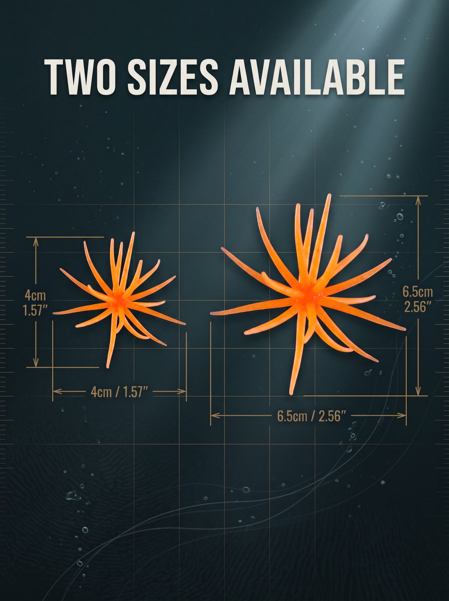 Sea Urchin Floating Creature Bait | TPE Soft Lure | 2 Sizes