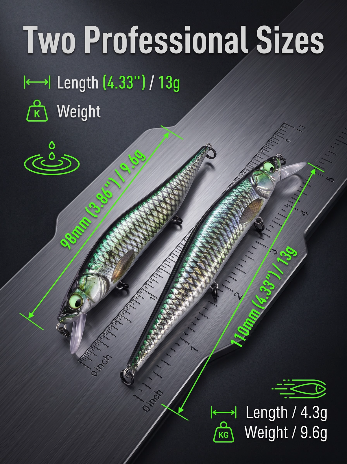 Suspend Minnow Jerkbait - 45 Degree Suspending Hard Bait