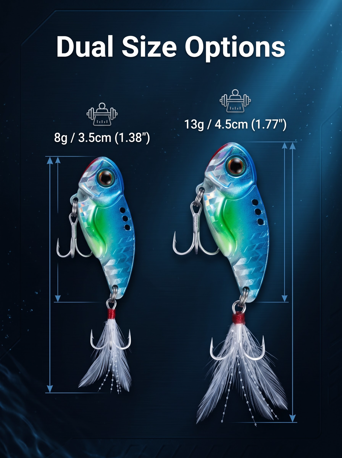 Guangyao Metal VIB AC10012 - Lead Blade Bait 8g/13g