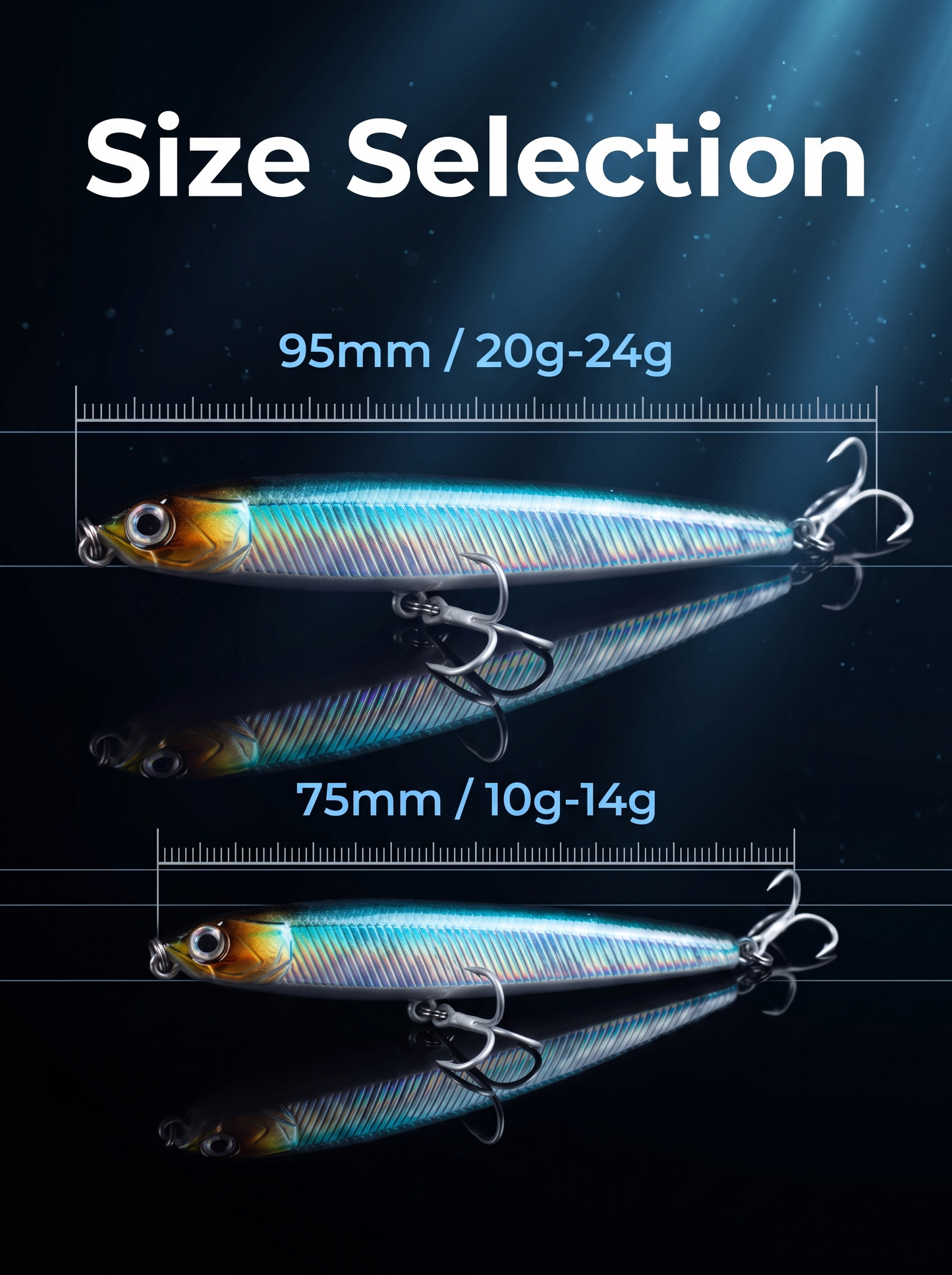 Sinking Pencil - 100m Long Cast Wobbling Bait 10g-24g
