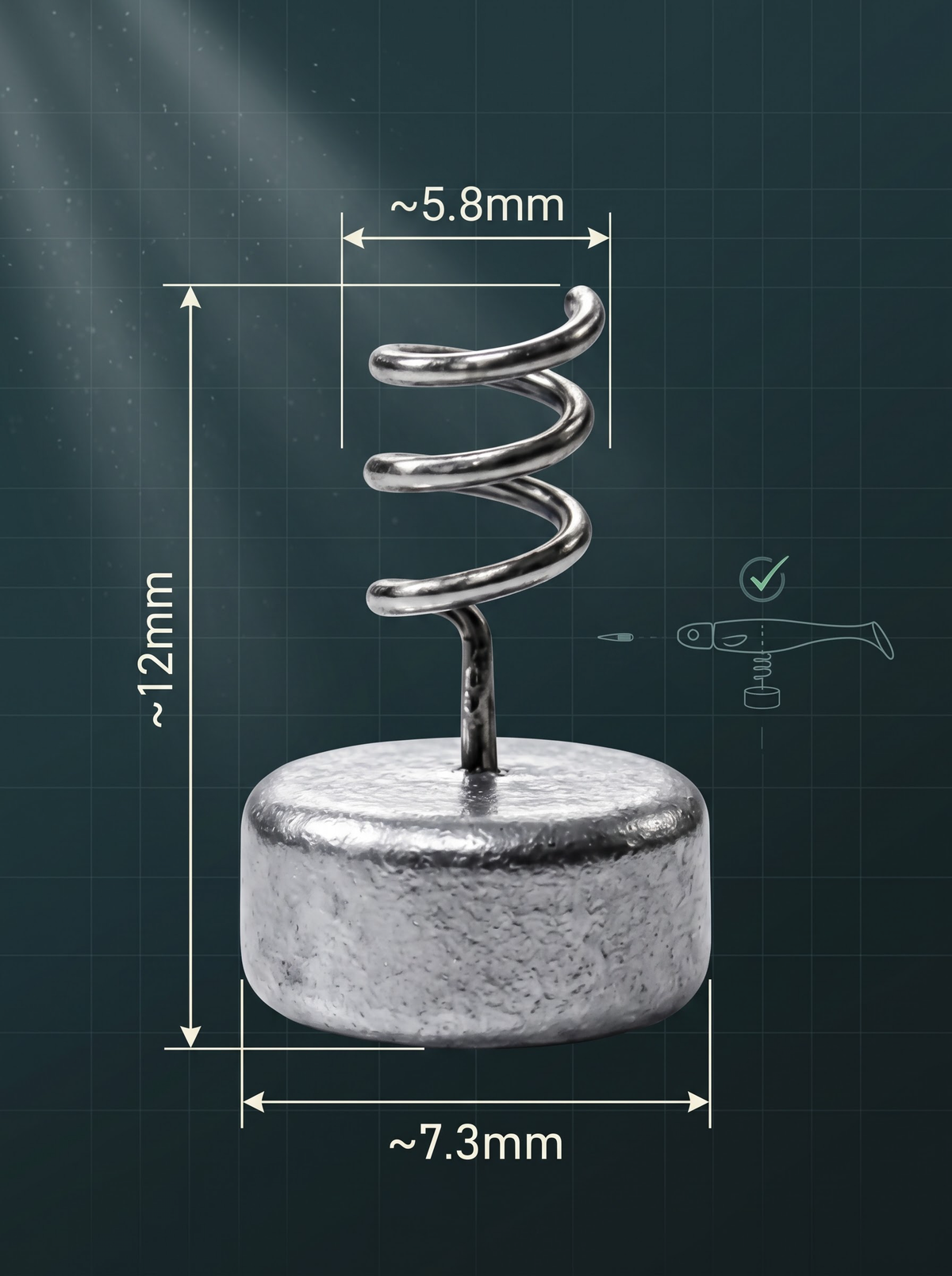 Alloy Spring Insert Weight — Screw-Lock Neko & Ned Rig Weight | 10pc