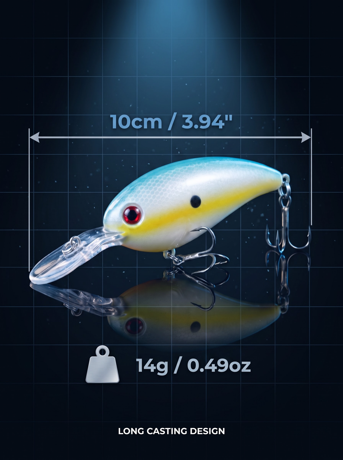 Deep Diving Crankbait CB031 - 10cm 14g Long Cast Hard Bait