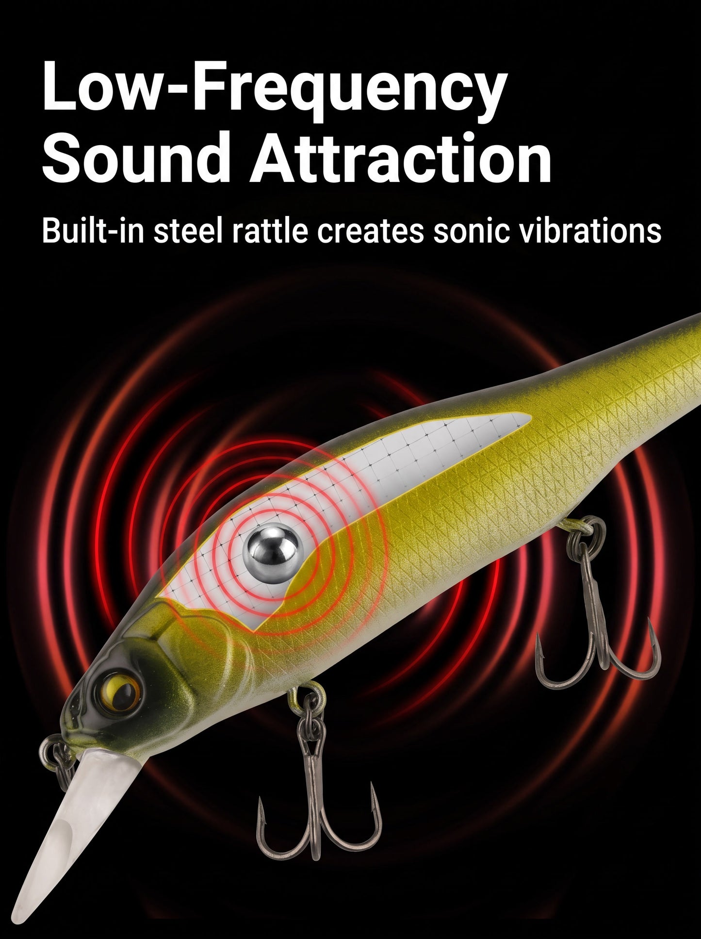 Suspending & Floating Minnow Lure - Long Casting Jerkbait Weight Transfer System