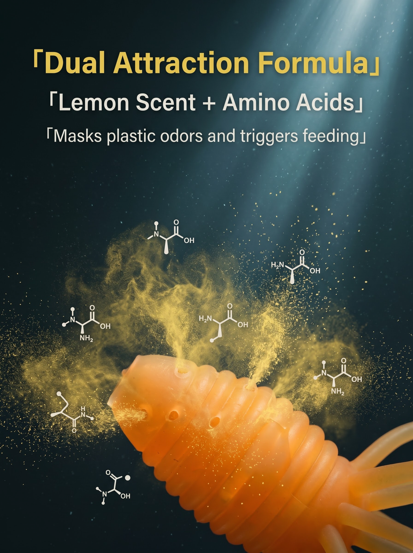 Tentacle Monster Dual-Tentacle Soft Bait | 4pc/pack | Lemon Scent + Amino Acid
