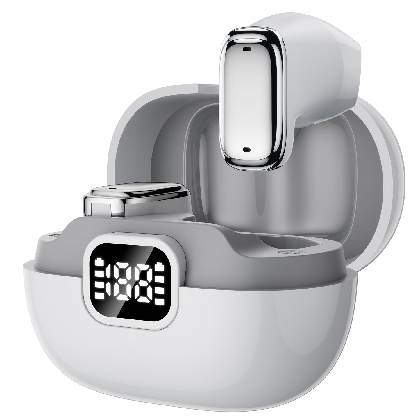 Semi‑In‑Ear TWS Wireless Earbuds with LED Digital Battery Display - IPX4 Water Resistant
