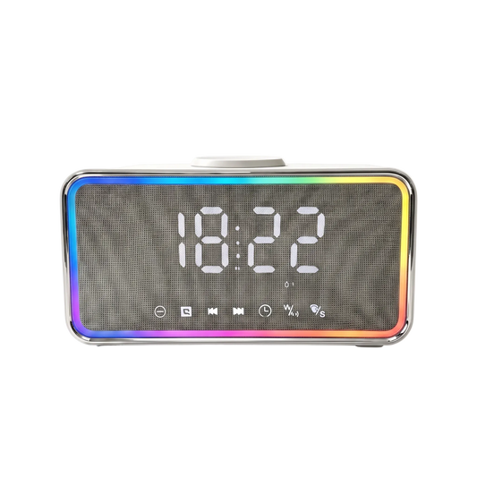 Bedroom Smart Hub All in One LED Lamp Bluetooth Speaker Wireless Charger Night Light