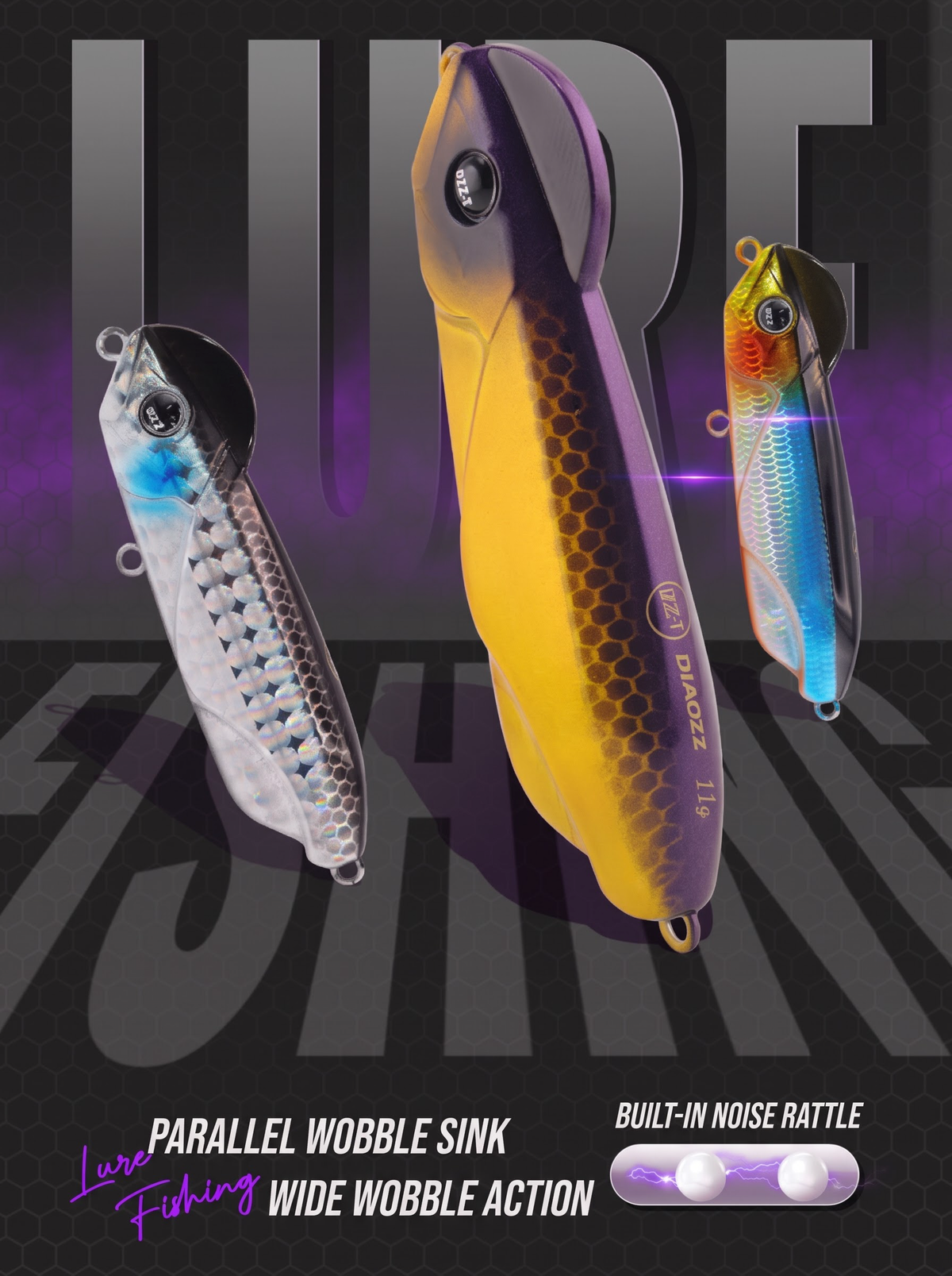 Rattle Sinking Pencil - Noise Rattle Sinking Pencil Hard Bait